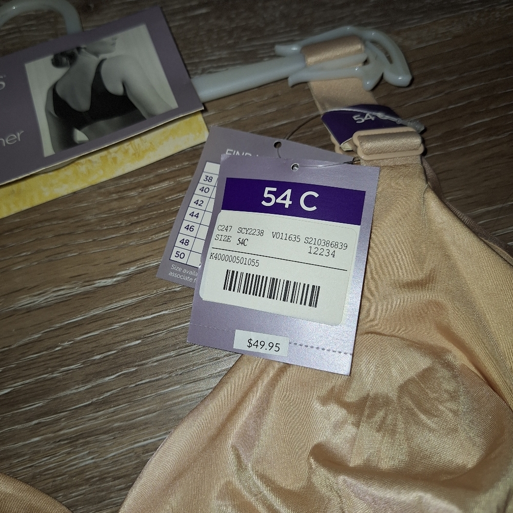 New Catherines Plus Size No Wire Back Smoother Bra Nude 54C - Picture 9 of 9